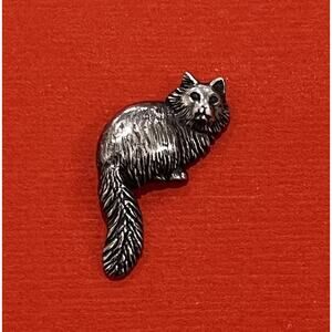 James Avery Retired Sterling Silver VINTAGE Fluffy Cat Charm